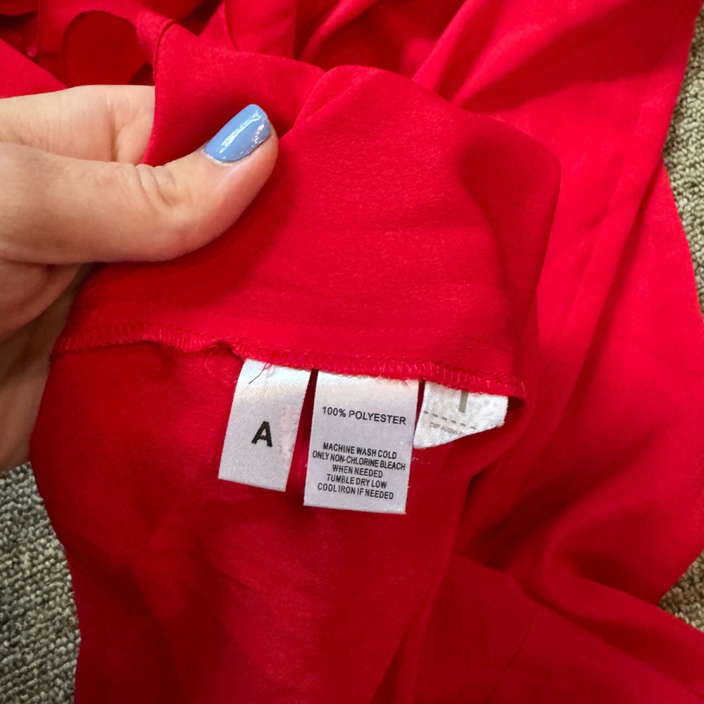 LOFT Red Ruffle Top - Picture 5 of 5